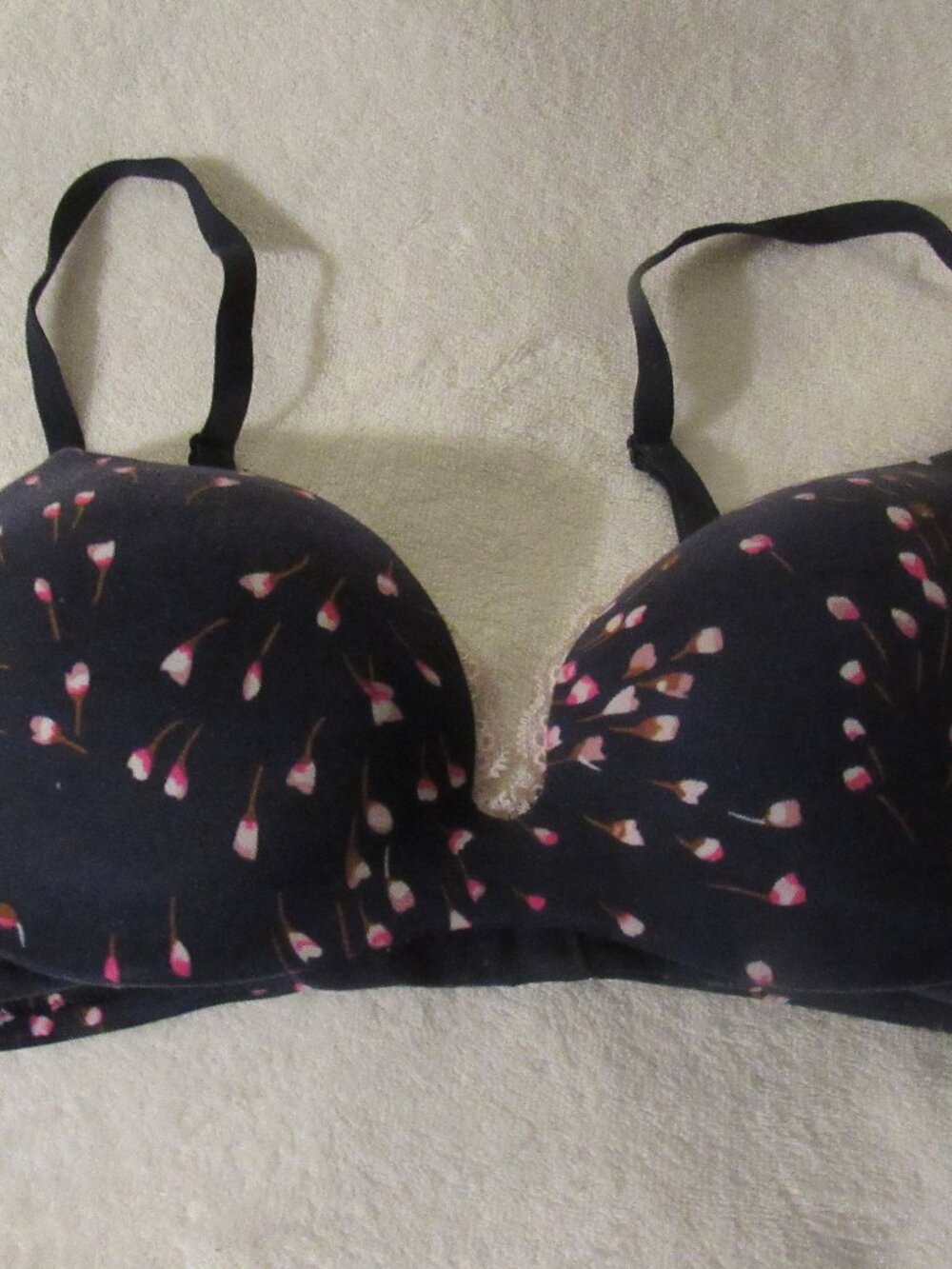Victoria's Secret Plunge Blue/Pink  Size 32B  USED
